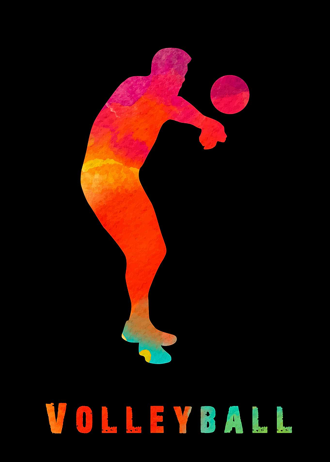 Volleyball Colorfull Plays