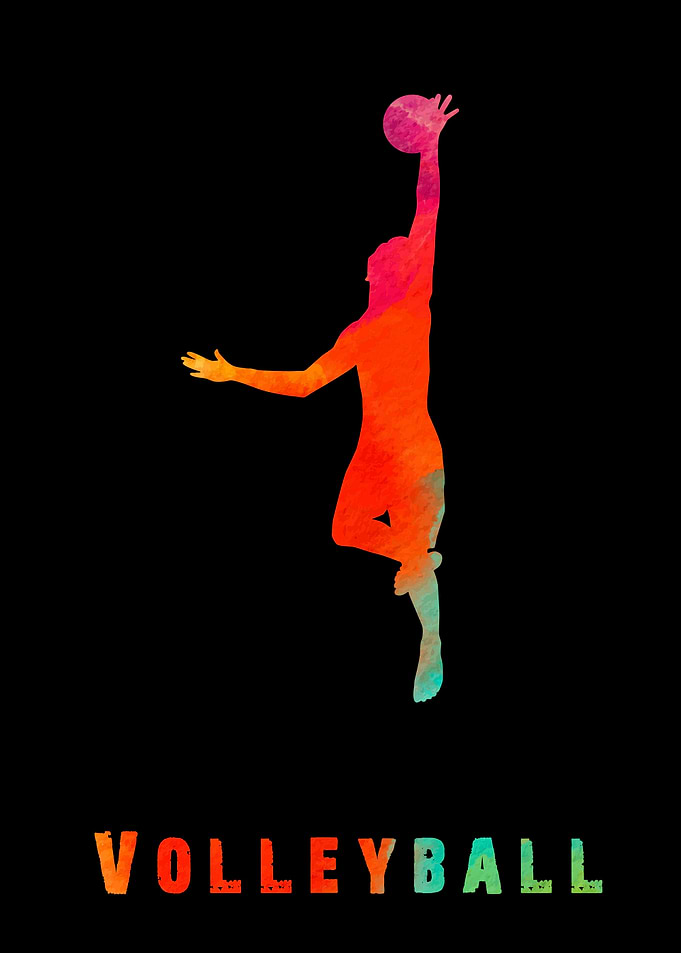 Volleyball Colorfull Plays