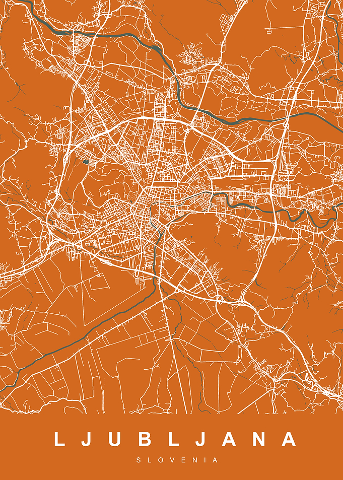 LJUBLJANA Map SLOVENIA