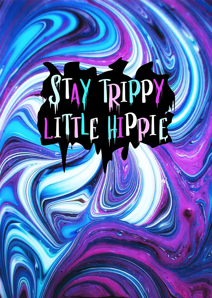 Trippy Tie Dye Rave Poster