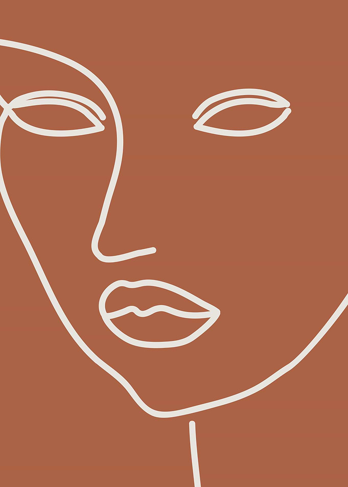 Bohemian woman face line
