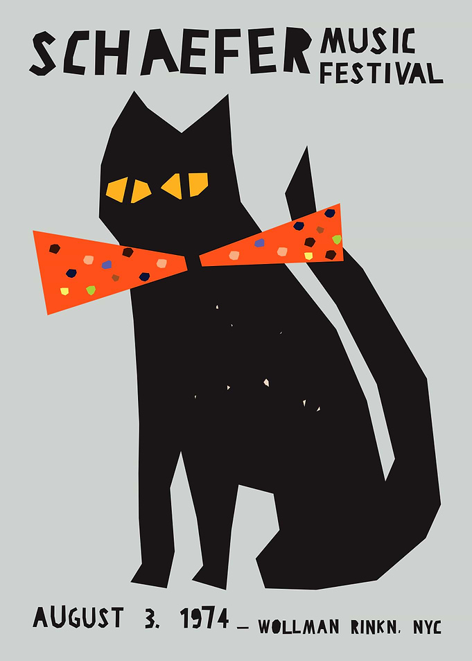 Jazz Festival Cat Poster