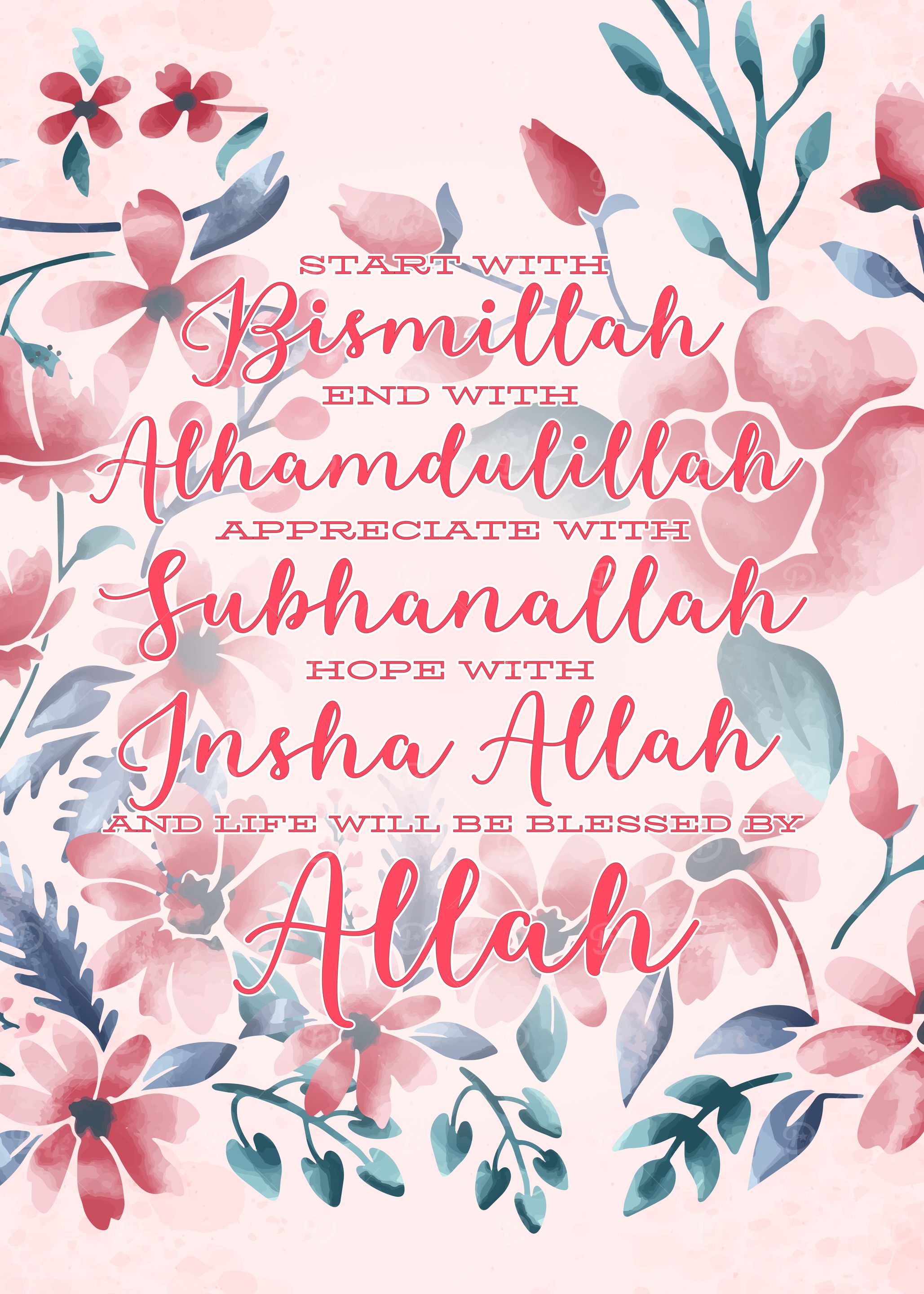 Floral Islam Prayer Quran