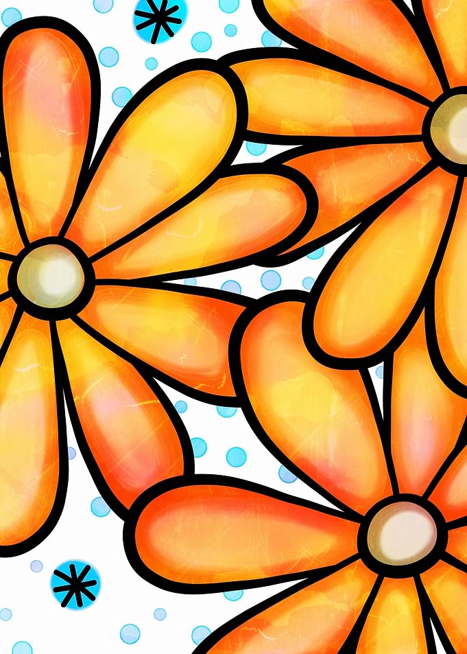 Watercolor Doodle Daisy 02