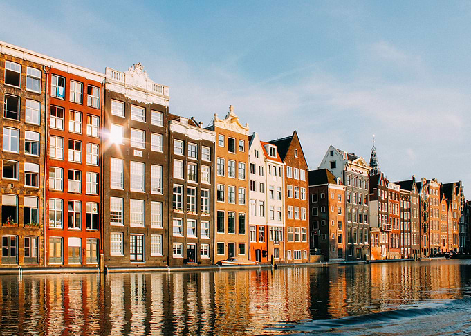 Amsterdam colorful houses