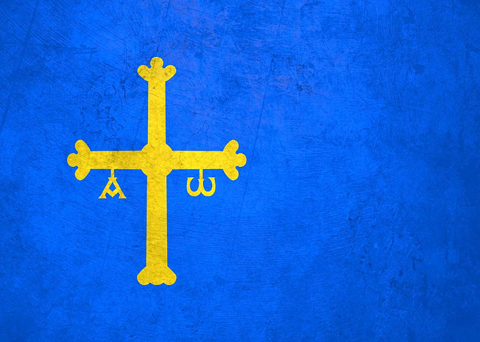 Flag of Asturias on Wall
