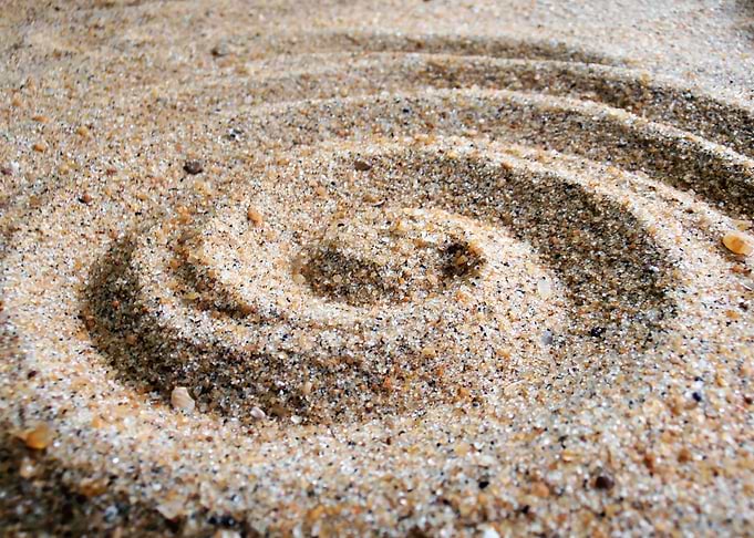 Spiral in the sand