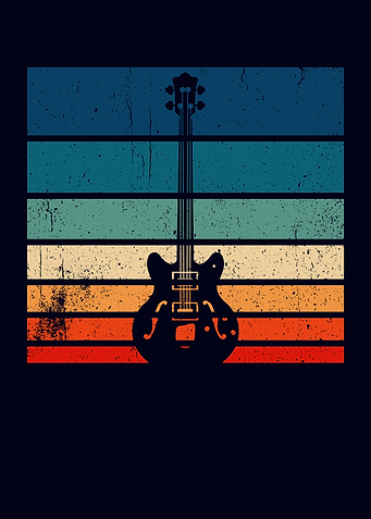 Retro Bass Guitar Vintage