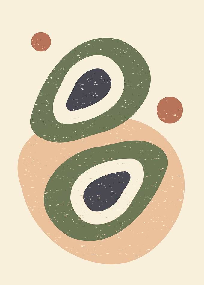 Avocado fresh fruit shape