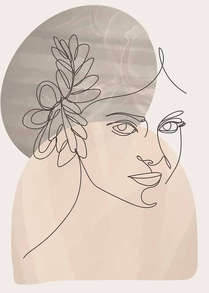 Floral woman face shapes