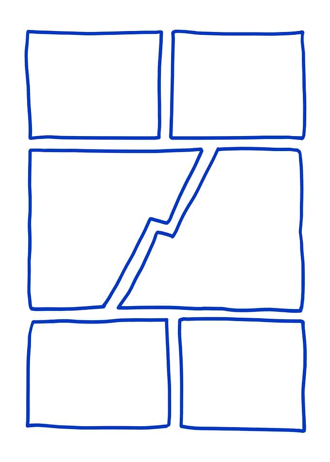 Comic book page layout zza
