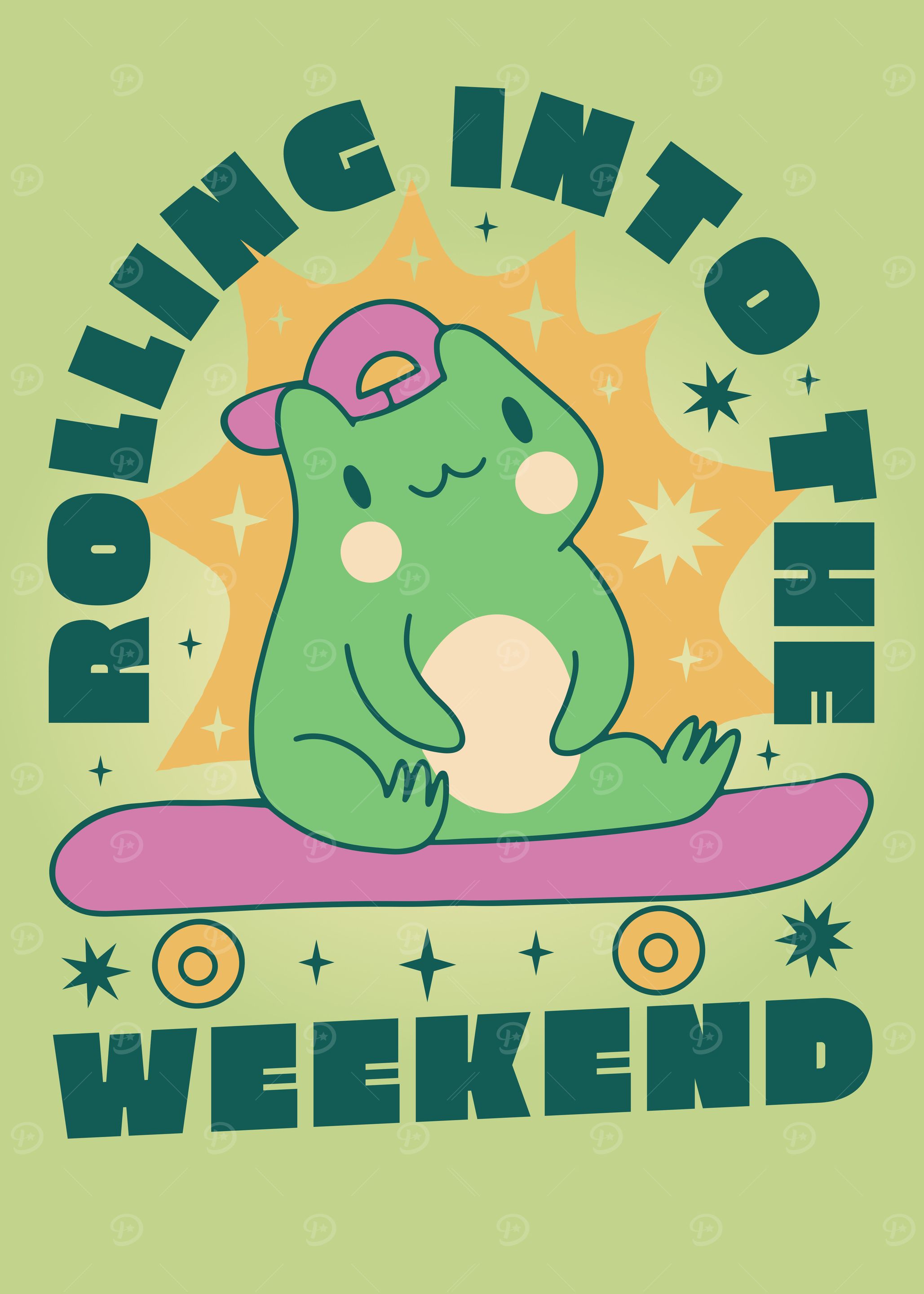 Skateboard Frog