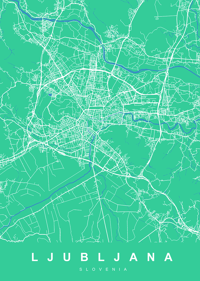 LJUBLJANA Map SLOVENIA