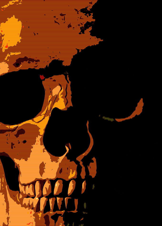 Full Face Brown Skull
