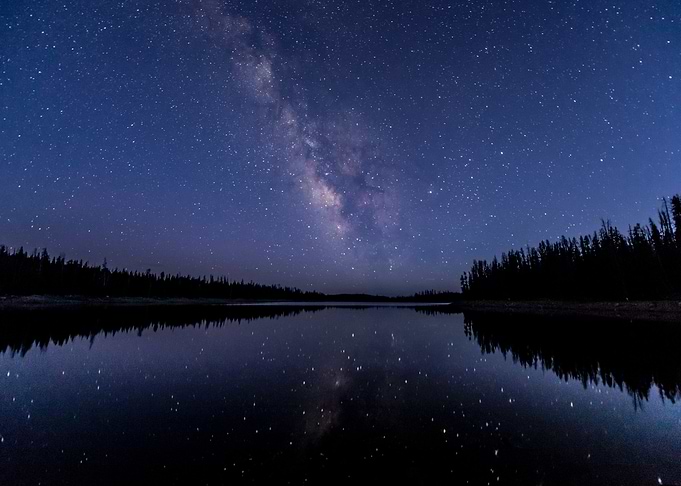 Starry Sky at Lake Nature
