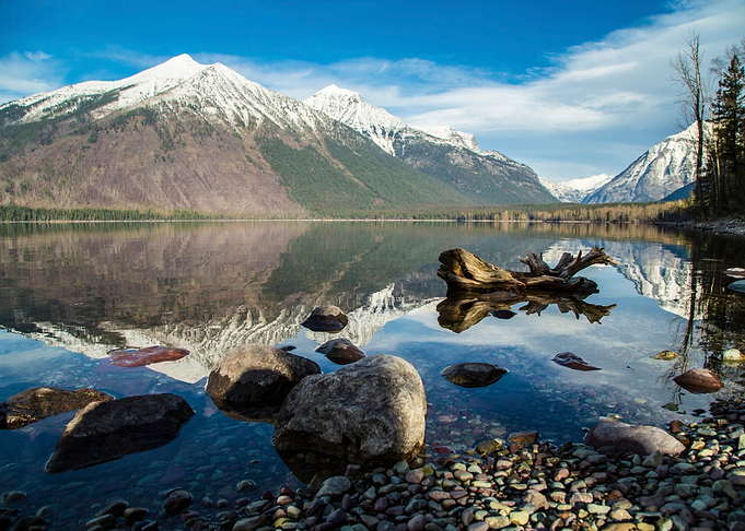 Mountains at Lake Nature