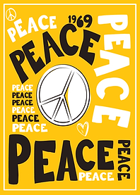Peace Yellow Pop Art