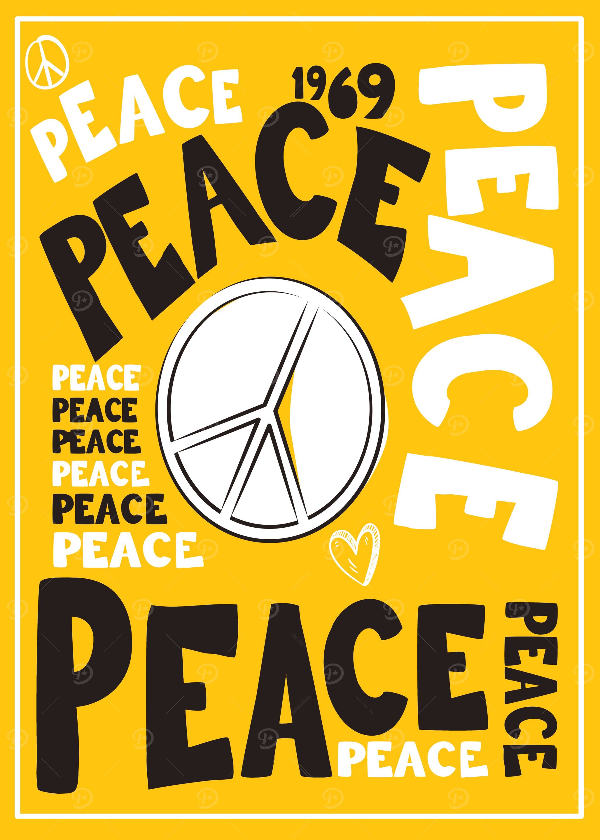 Peace Yellow Pop Art