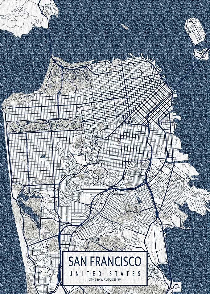 San Francisco Map Coastal