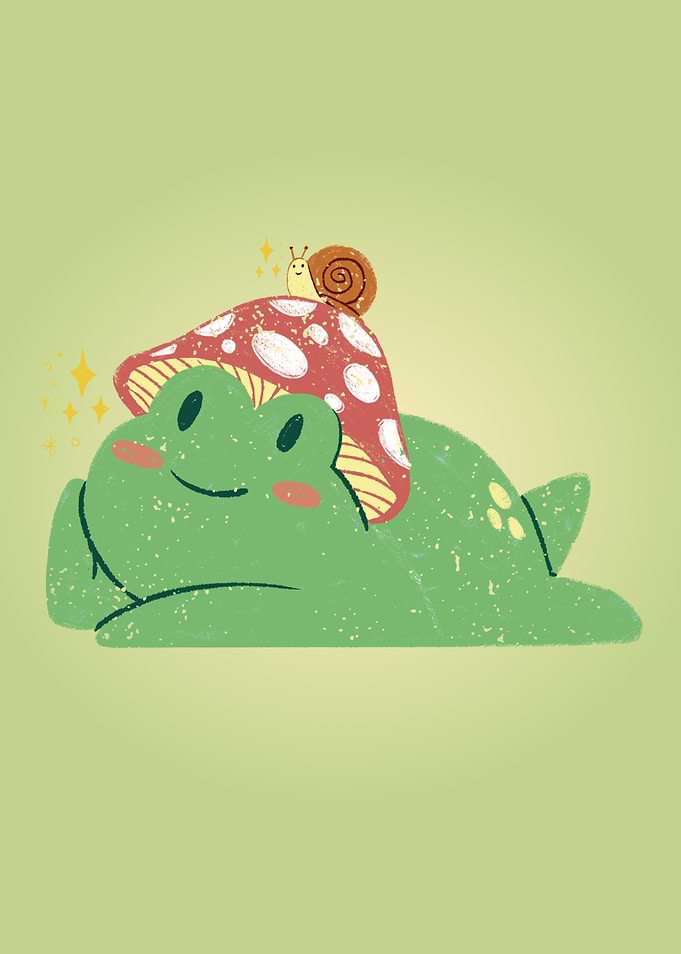 Mushroom Frog Cottagecore