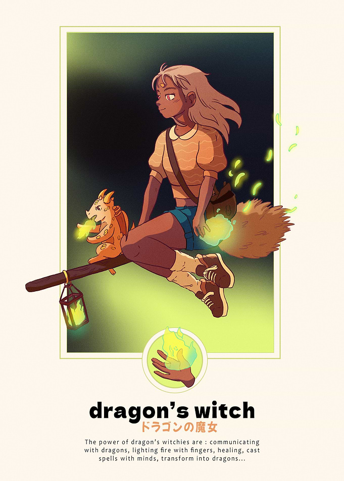 The dragons witch white