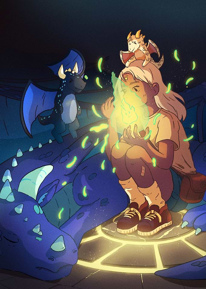 The dragons flame
