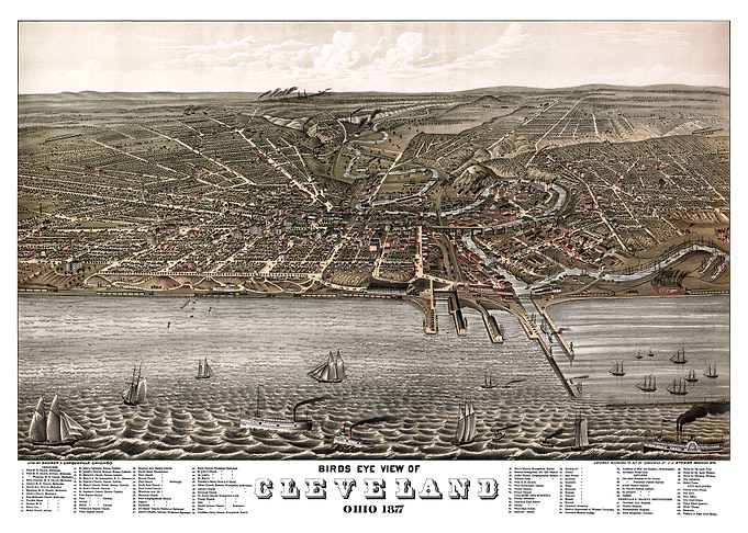 Map of Cleveland Ohio