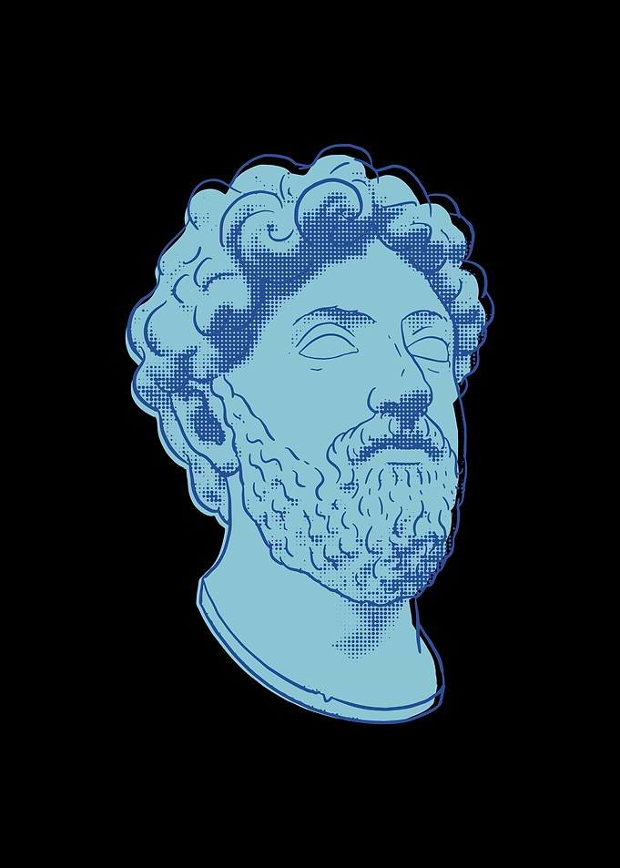 Marcus aurelius halftone