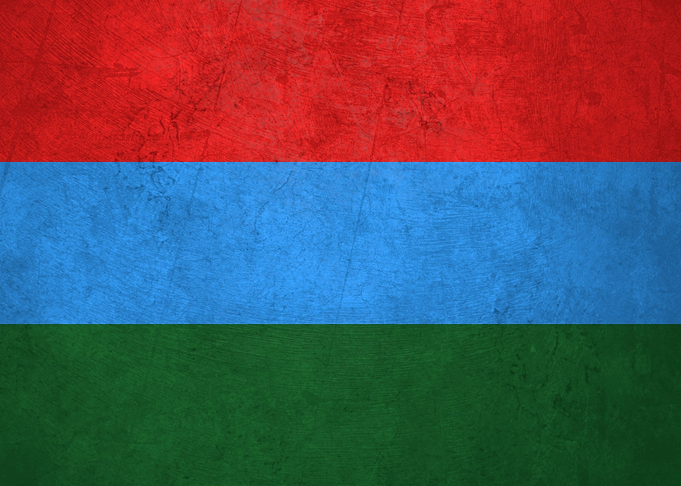 Flag of Karelia on Wall