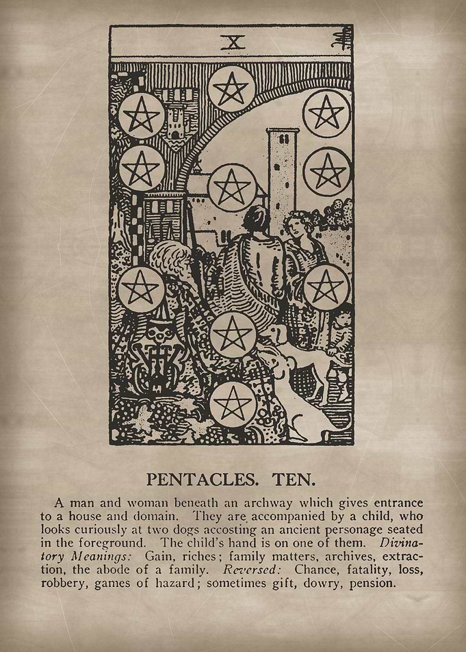 Pentacles Ten Tarot