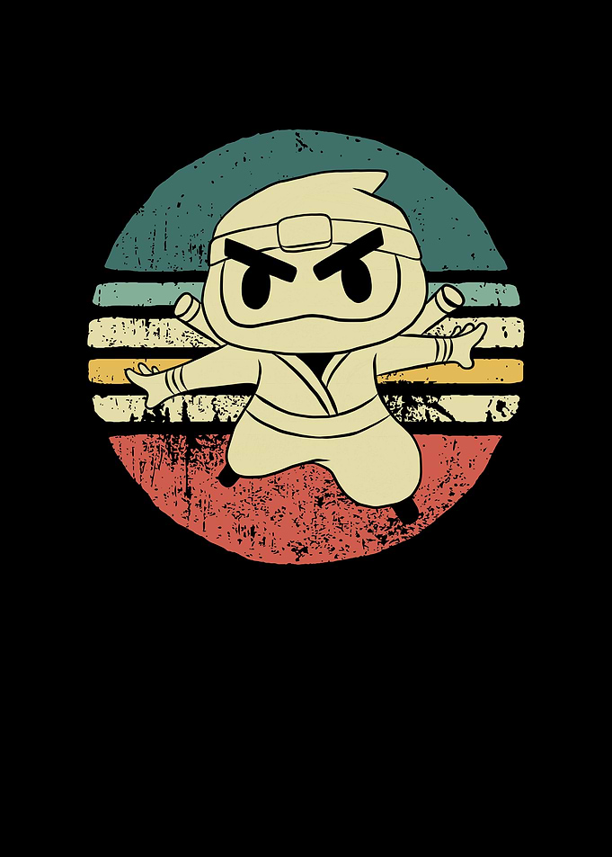 Strong ninja in vintage su