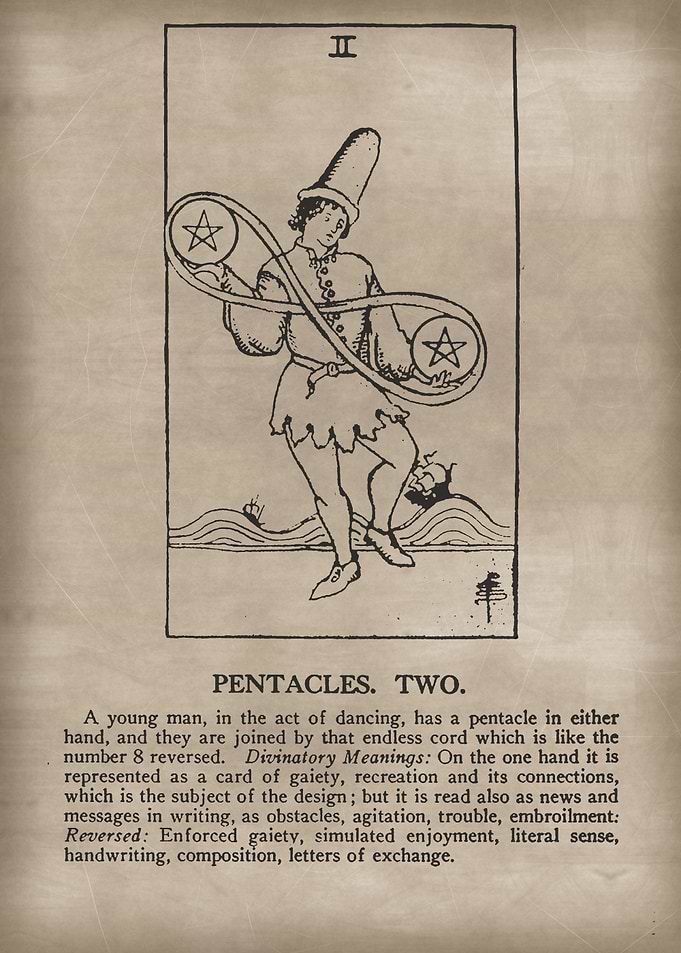 Pentacles Two Tarot