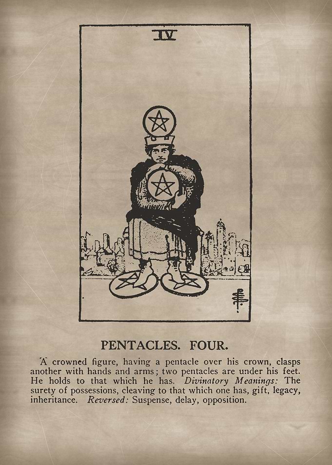 Pentacles Four Tarot