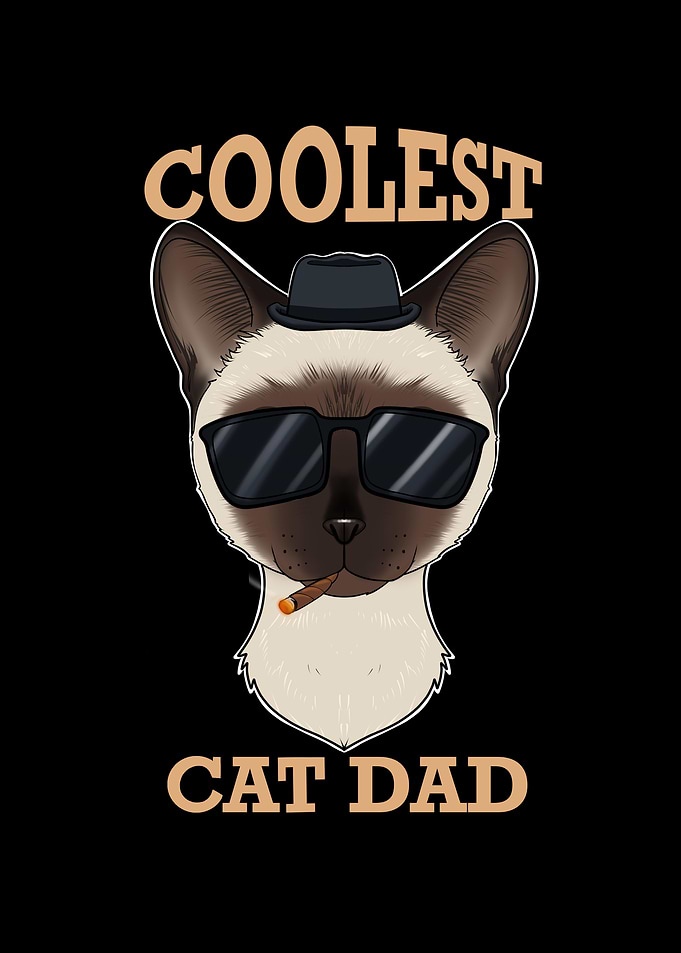 Coolest Siamese Cat Dad
