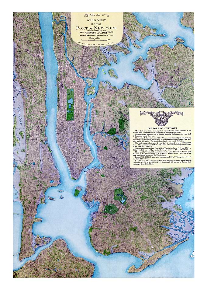New York map 1913
