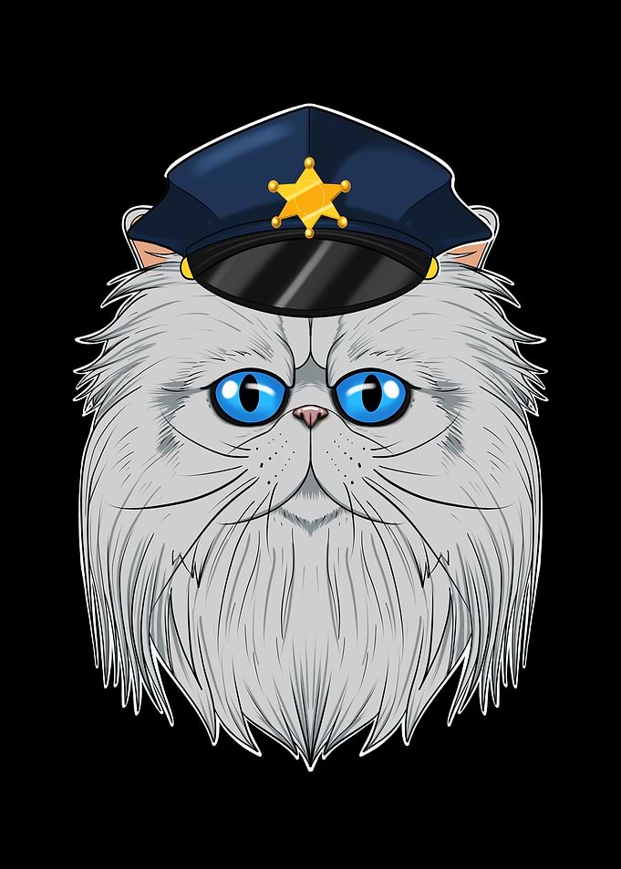 Police Persian Cat