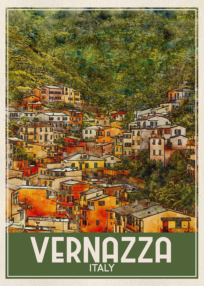 Travel Art Vernazza Italy