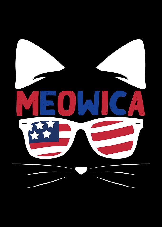 Meow American Flag USA