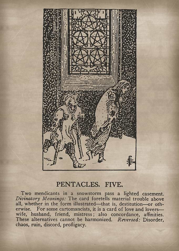 Pentacles Five Tarot