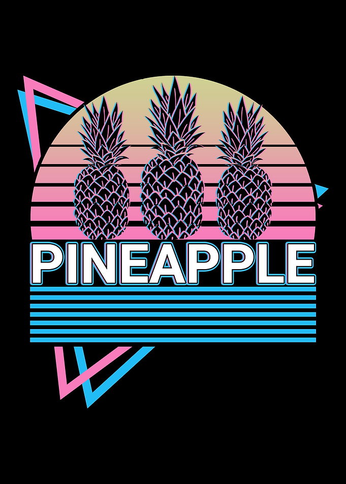Pineapple Hawaiian Retro