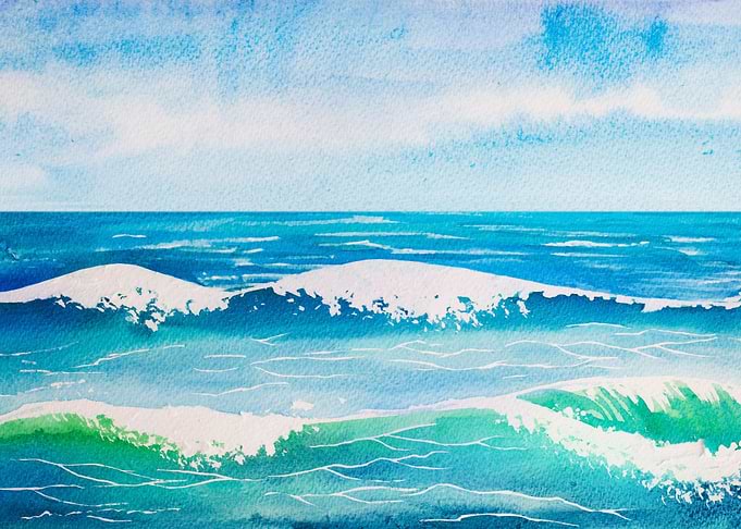 Blue Perfect Ocean Waves