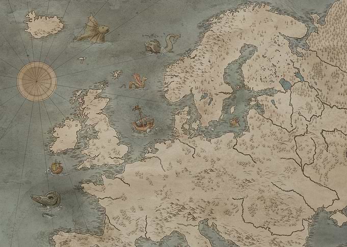 North Europe Clean Map