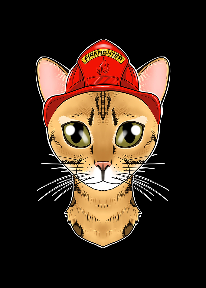 Firefighter Bengal Cat