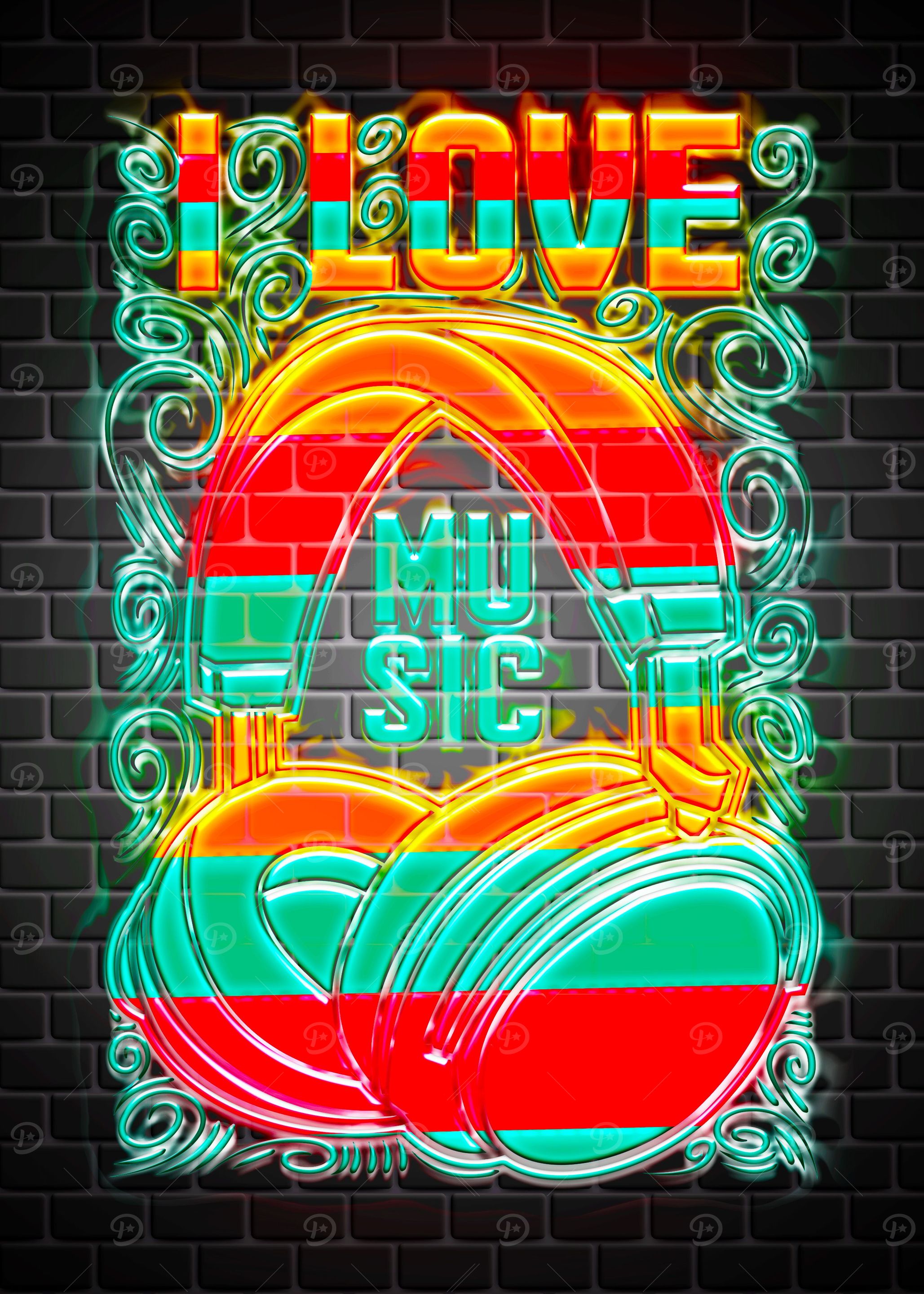 Musical neon quotes