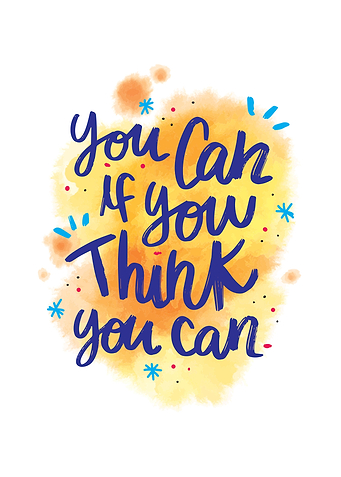 U can if you think U can