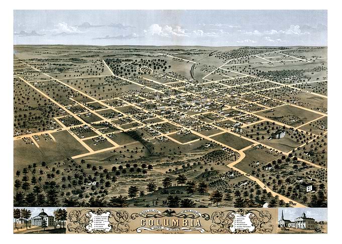 map of Columbia Missouri