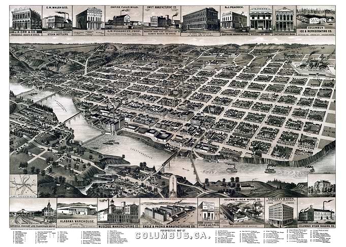 map of Columbus Georgia
