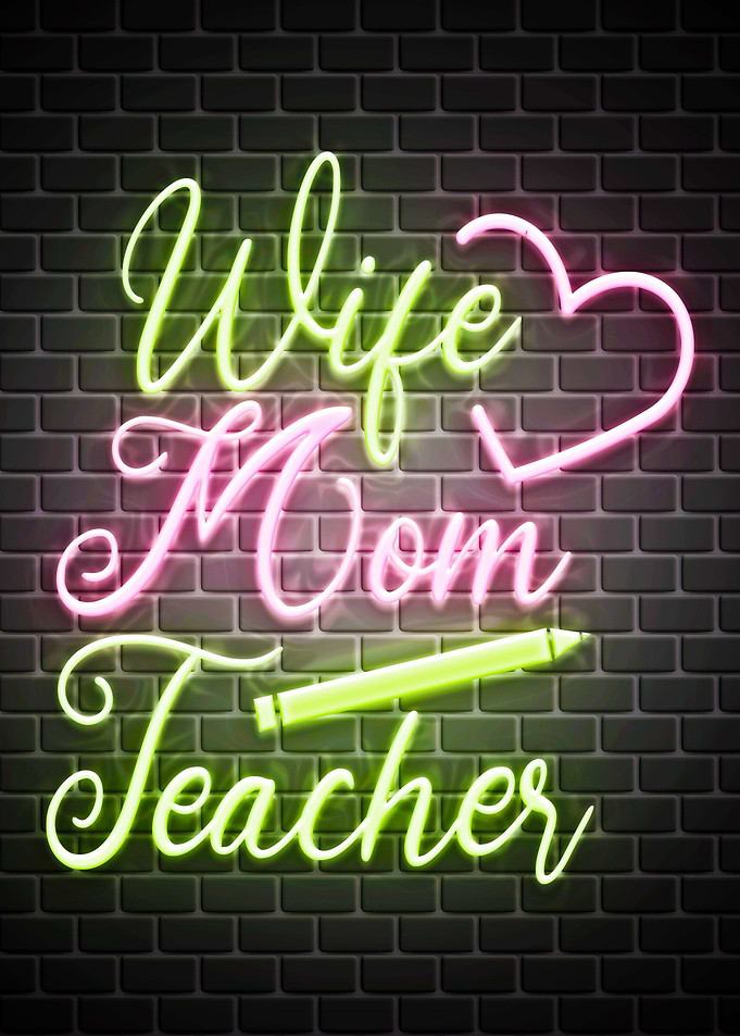 TEACHER neon quotes
