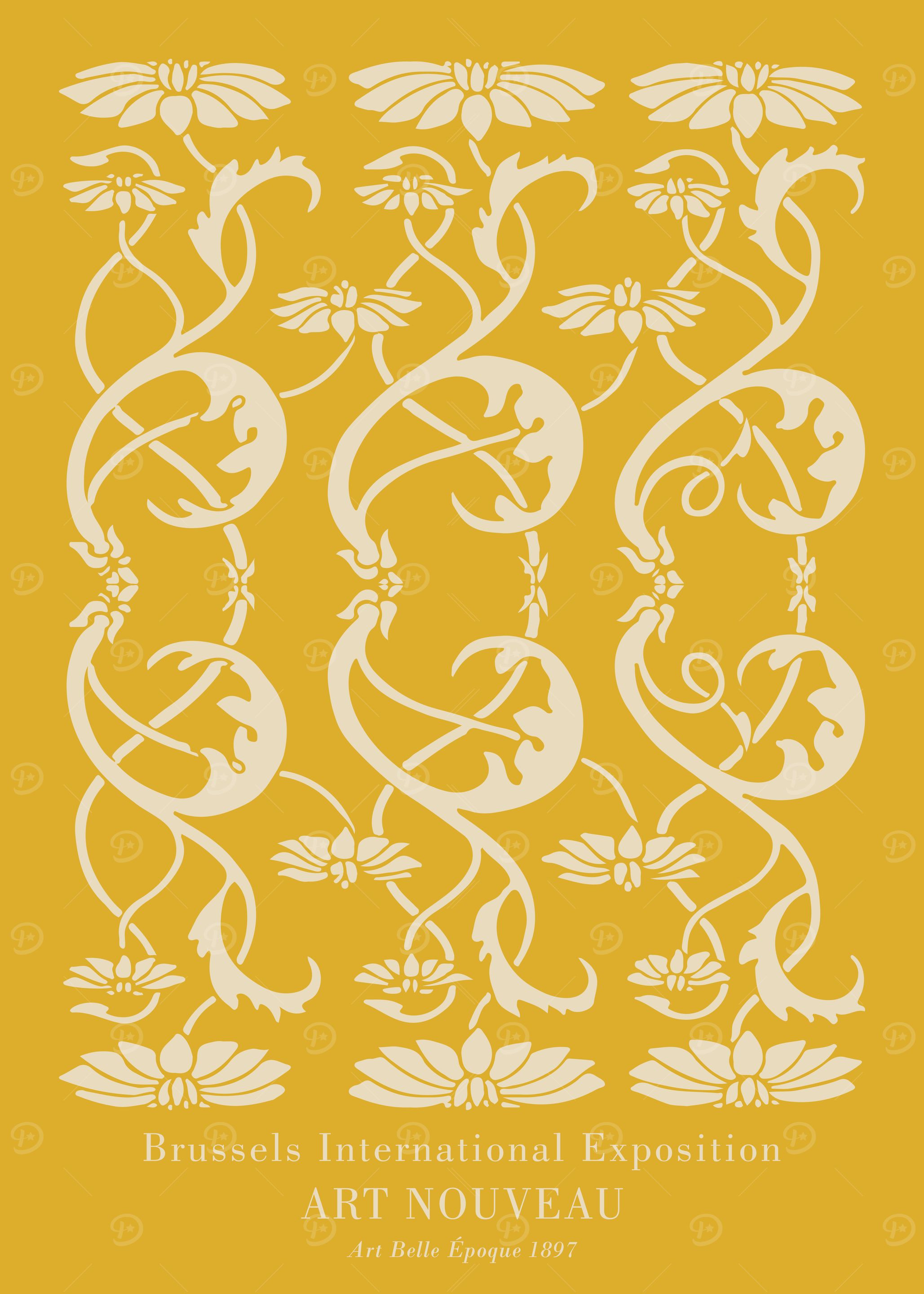 Floral Art Nouveau Poster