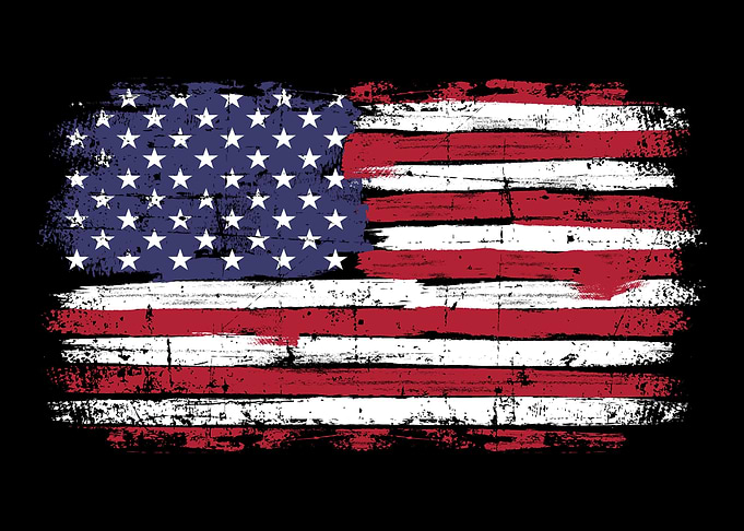 US flag vintage for americ